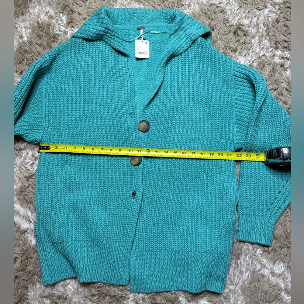 NWT Free People Swim Too Deep Cotton Blend Oversized Cardigan Sweater